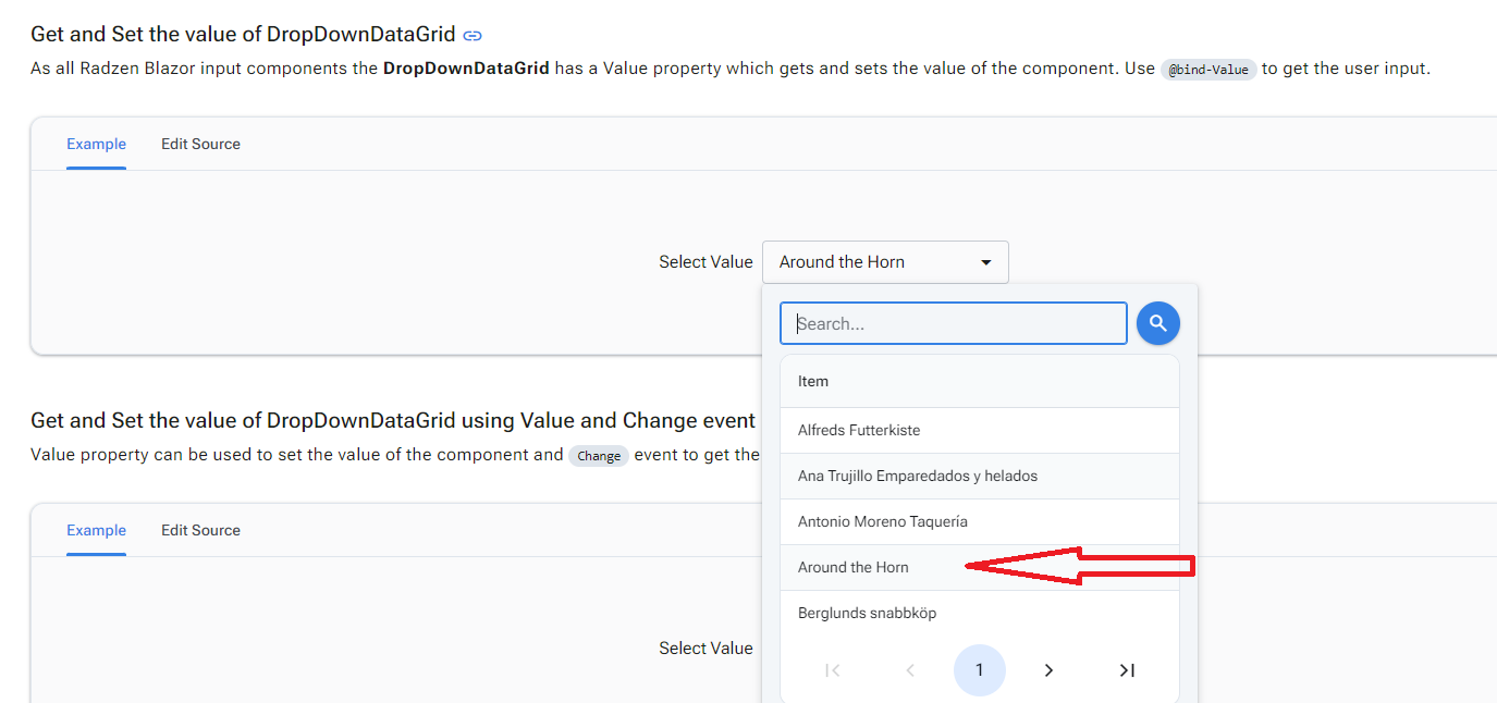 RadzenDropDownDataGrid initial selection - Radzen.Blazor Components ...