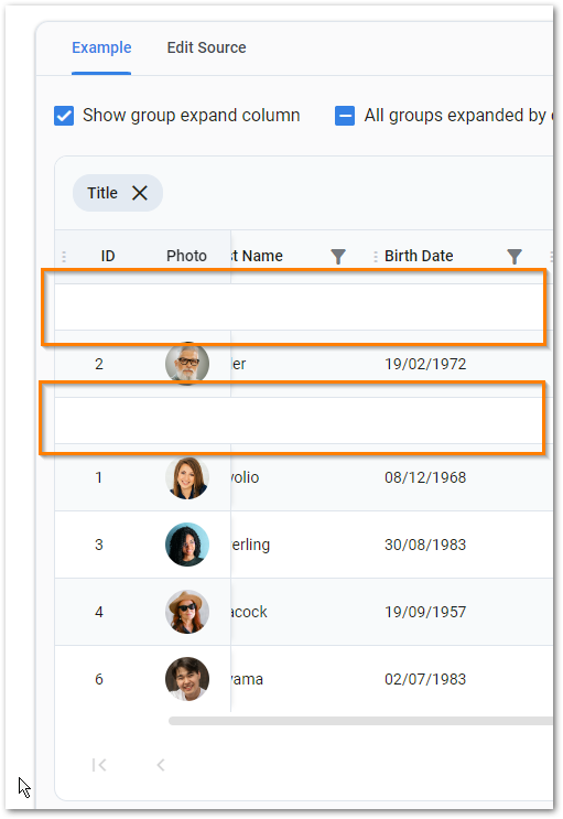 DataGrid GroupExpand Column should be able to be frozen - Radzen.Blazor ...
